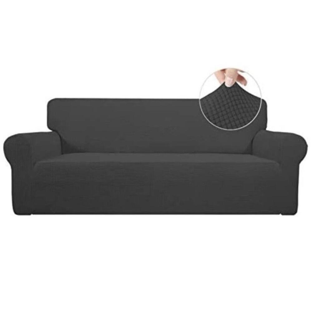 Easy-Going‎ Stretch Oversized Sofa Slipcover 1-Piece Gray Furniture Protector